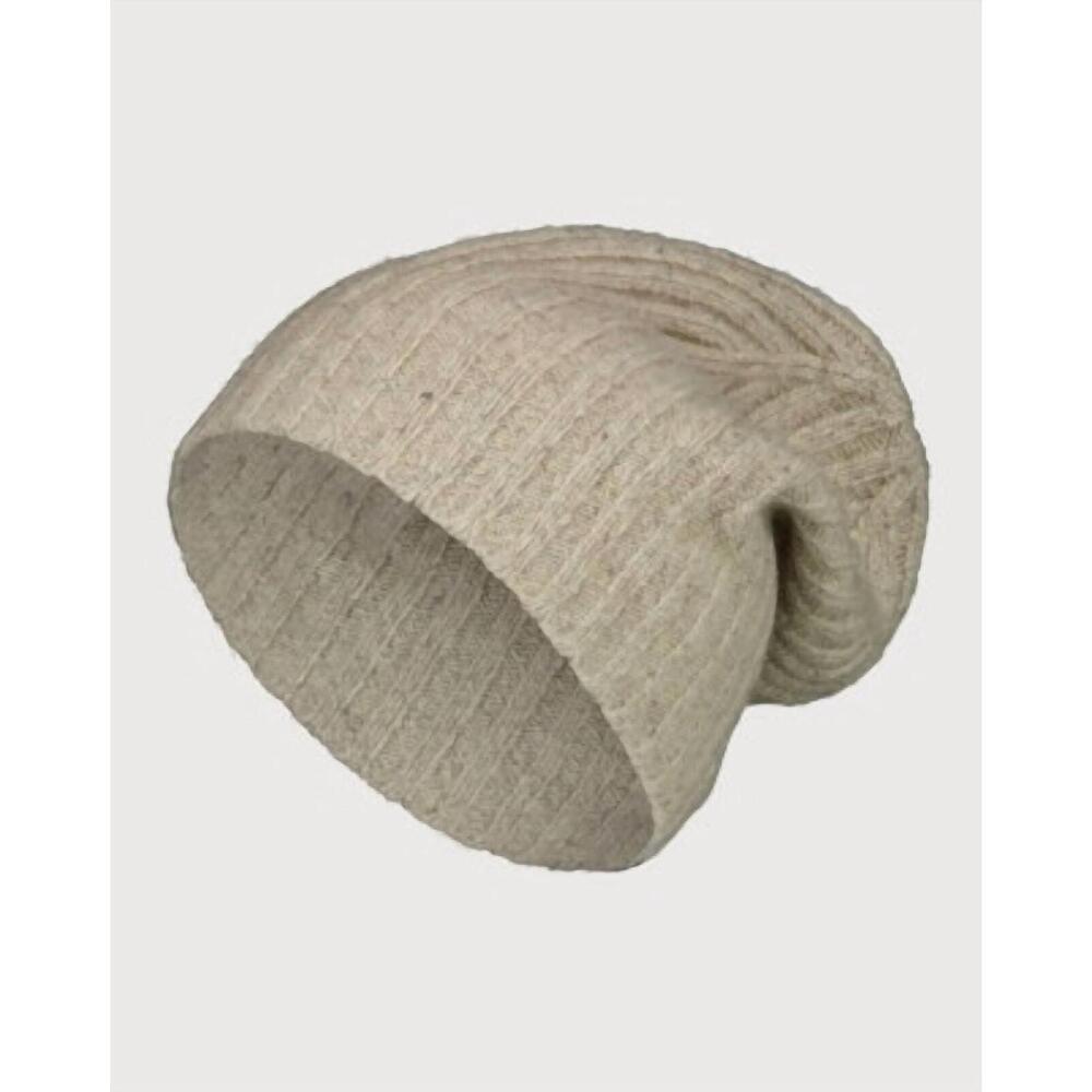 NEW ALLUDE men's cashmere knit beanie in heather grey